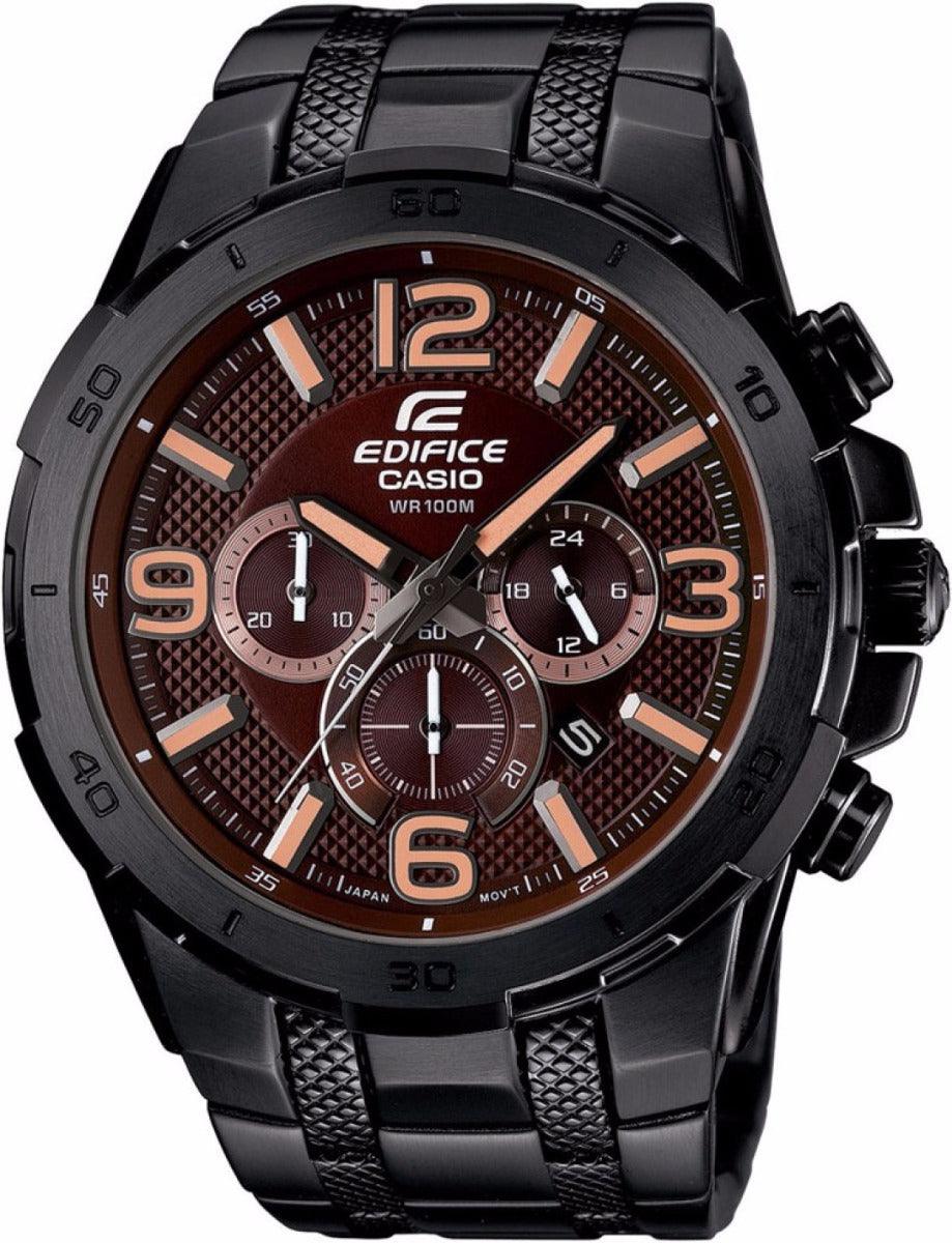 CASIO Edifice quartz Chrono Watch EFR-538BK-5A Black Stainless steel - Obeezi.com