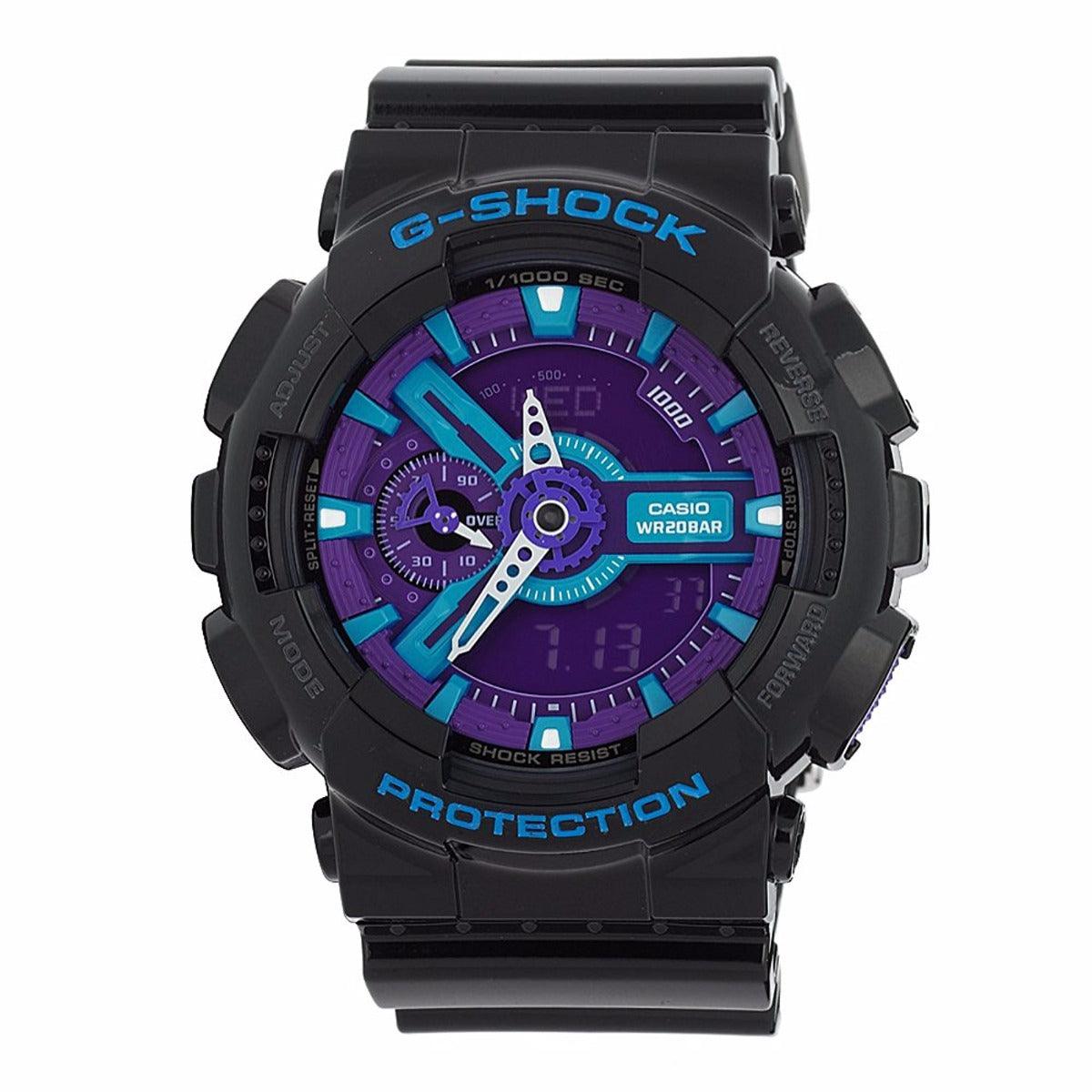 Casio G-Shock Black GA110HC-1A Purple Dial - Obeezi.com