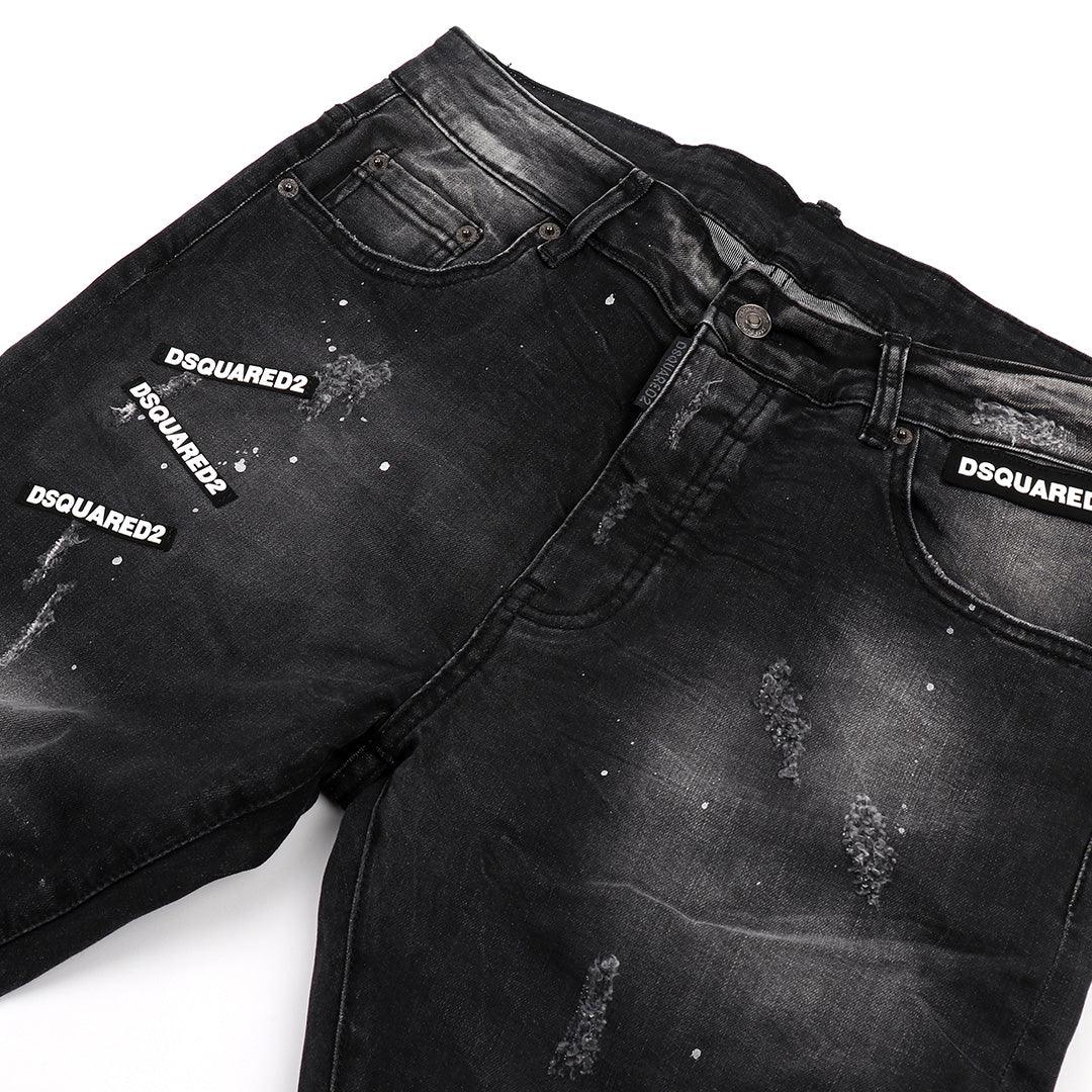 DSQ Men's Genuine Urban Styled Jeans- Black - Obeezi.com