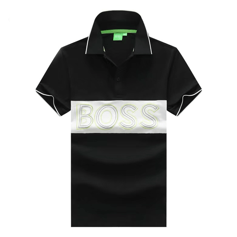 H Boss Regular Fit ColorBlock Signature Front Logo Designer-White Black - Obeezi.com
