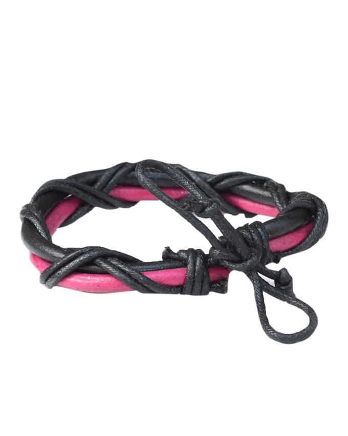 Lokai Double Wrap Black Bracelet Black and Purple - Obeezi.com