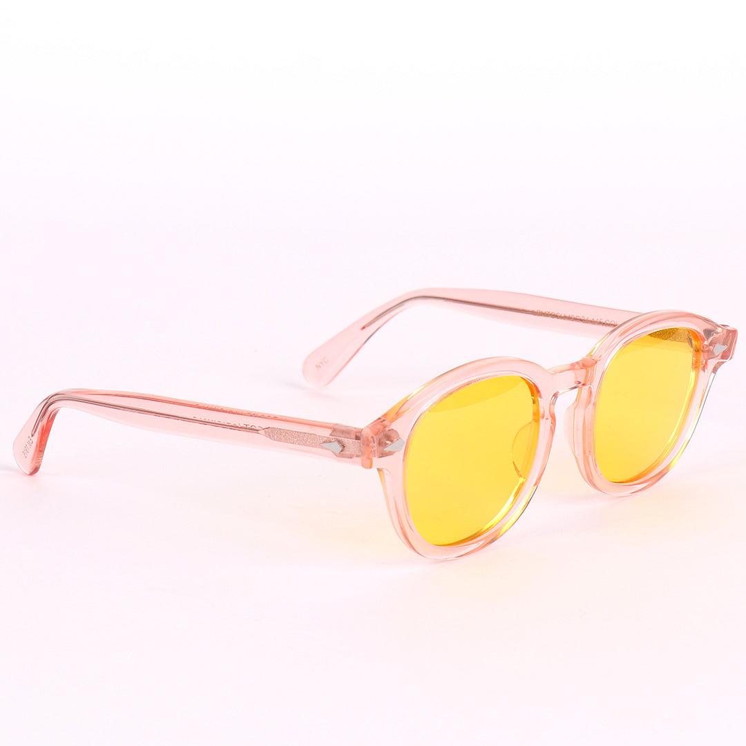 Moscot Originals Lemtosh Light Pink And Yellow Lens Sunglasses - Obeezi.com