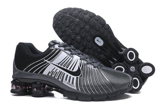 2018 Charcoal Gray Black Shox Nz Mens Running Shoes - Obeezi.com