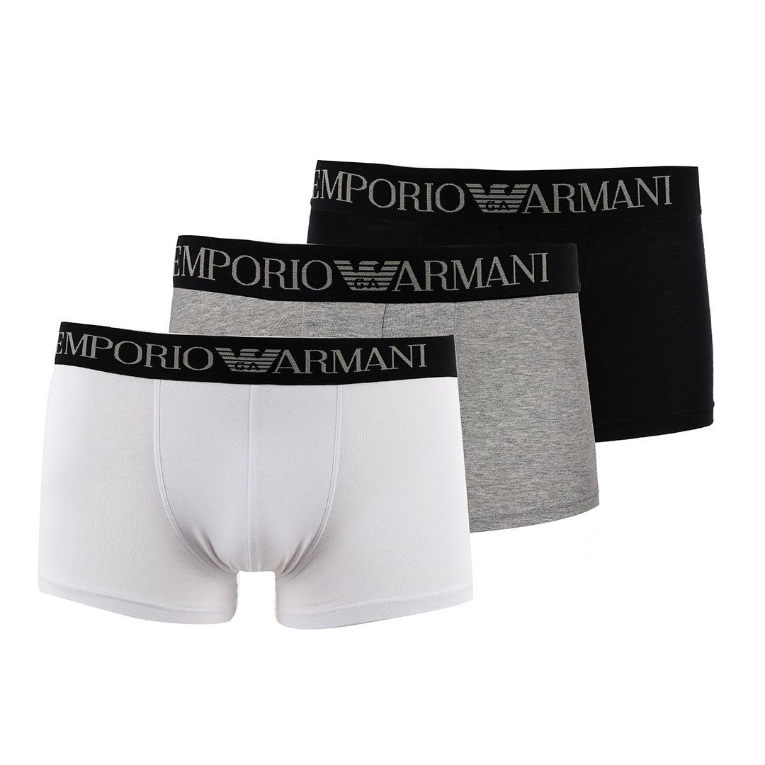 3 IN 1 Pack Black or Blue White and Grey Boxers - Obeezi.com