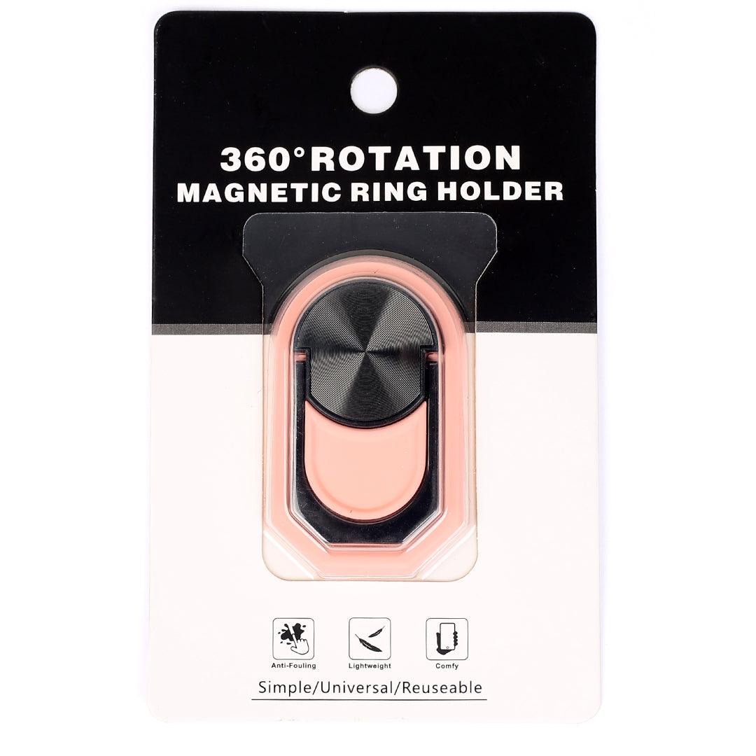 360 Rotation Magnetic Rine Holder- Pink - Obeezi.com