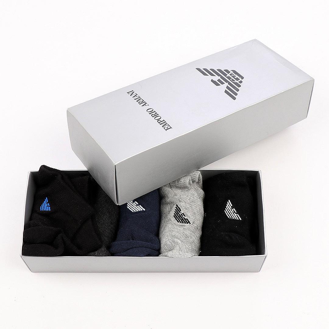 5 In 1 Design Grey Blue Black Ash Socks - Obeezi.com