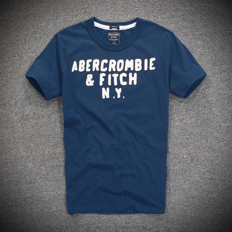Abercrombie & Fitch Classic Men's Short-sleeve T-shirt -Navy Blue - Obeezi.com