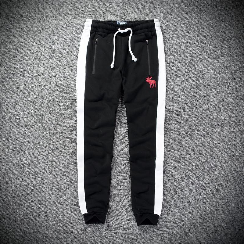 Abercrombie And Fitch Cuff Tapered Joggers-Black - Obeezi.com