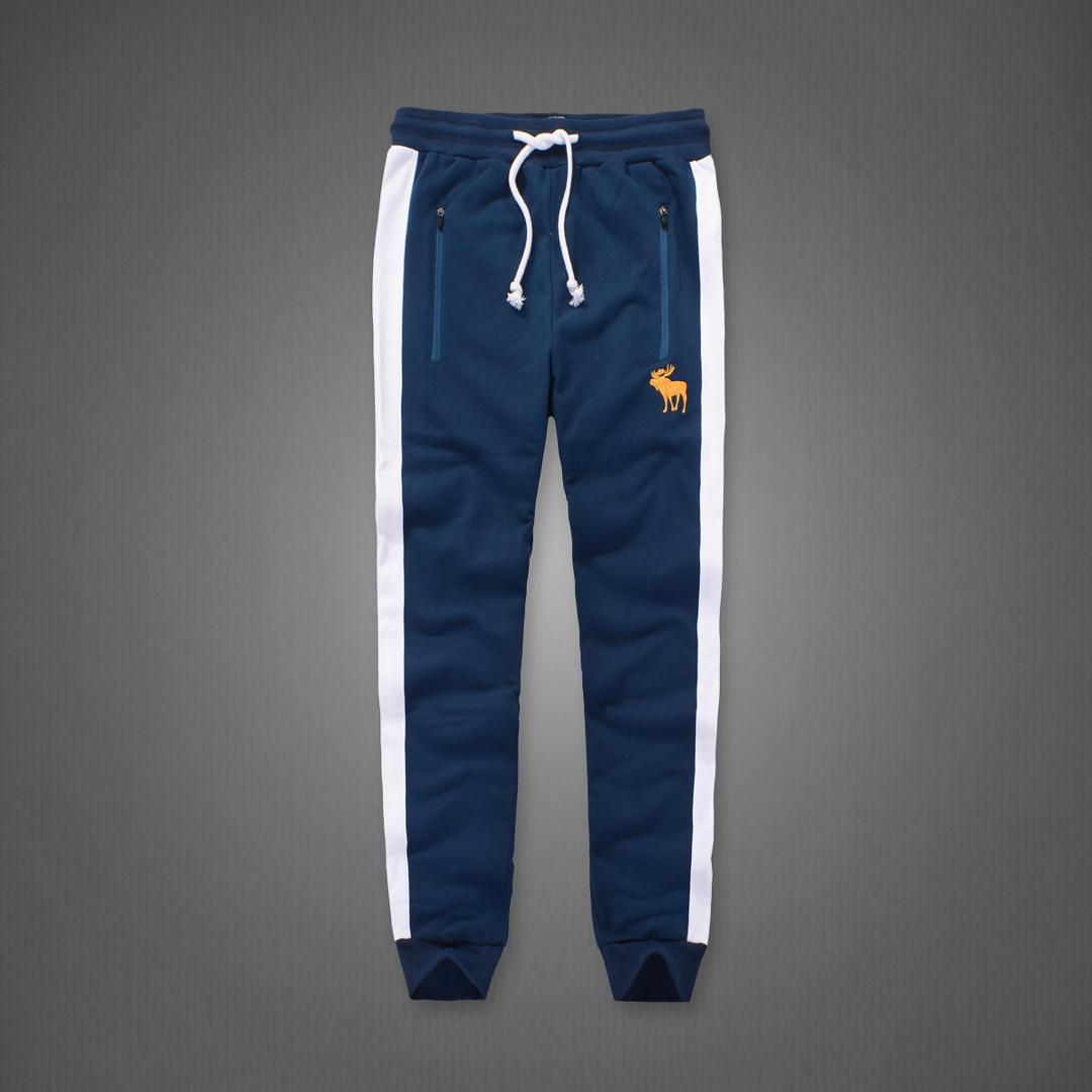 Abercrombie And Fitch Cuff Tapered Joggers-Navy Blue - Obeezi.com
