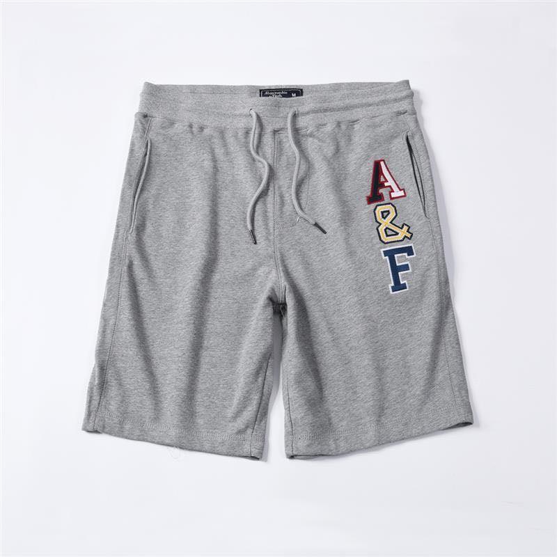 Abercrombie And Fitch Logo Embroidery Elasticated Shorts-Ash - Obeezi.com