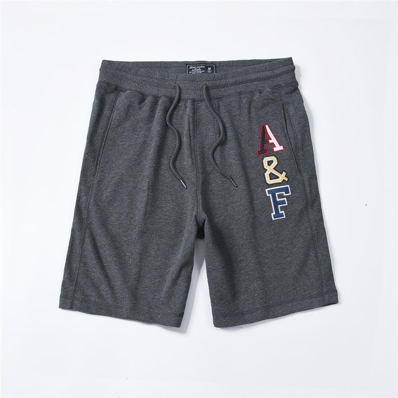Abercrombie And Fitch Logo Embroidery Elasticated Shorts-Grey - Obeezi.com