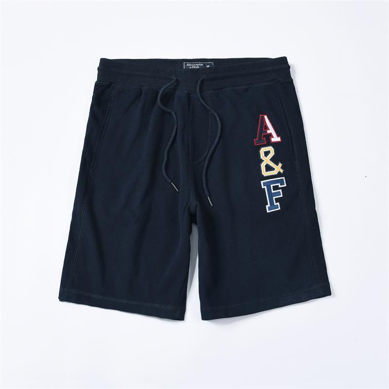 Abercrombie And Fitch Logo Embroidery Elasticated Shorts-Navy Blue - Obeezi.com