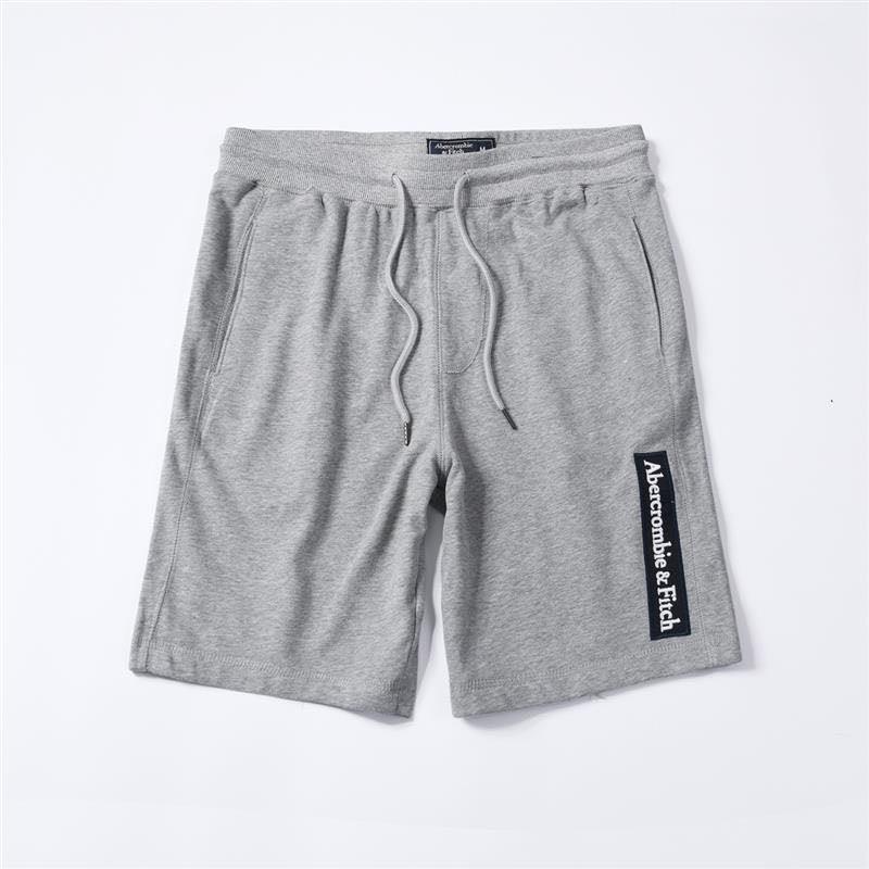 Abercrombie And Fitch Logo Embroidery Organic Cotton Shorts-Ash - Obeezi.com