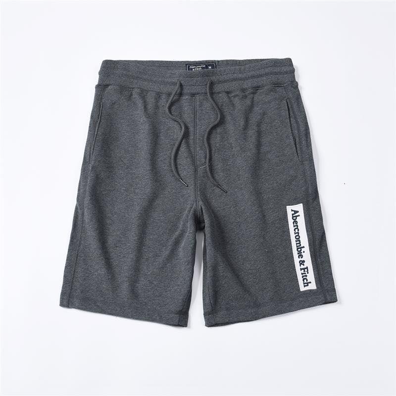 Abercrombie And Fitch Logo Embroidery Organic Cotton Shorts-Grey - Obeezi.com