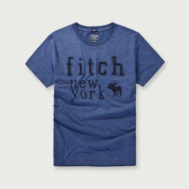 Abercrombie & Fitch Men's Short-sleeve T-shirt -Navy Blue - Obeezi.com
