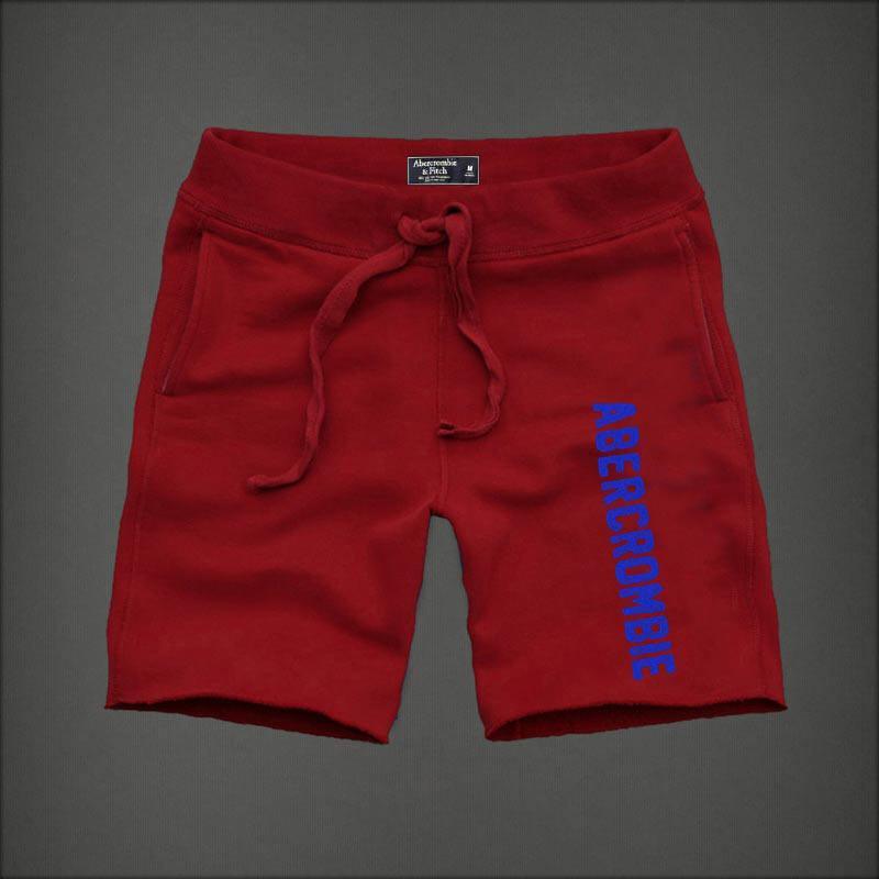 Abercrombie And Fitch With Blue Designer Side Logo Men's Short - Wine - Obeezi.com