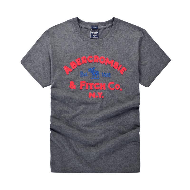Abercrombie Fitch Co NY 1892 With Red Design T shirt - Ash - Obeezi.com