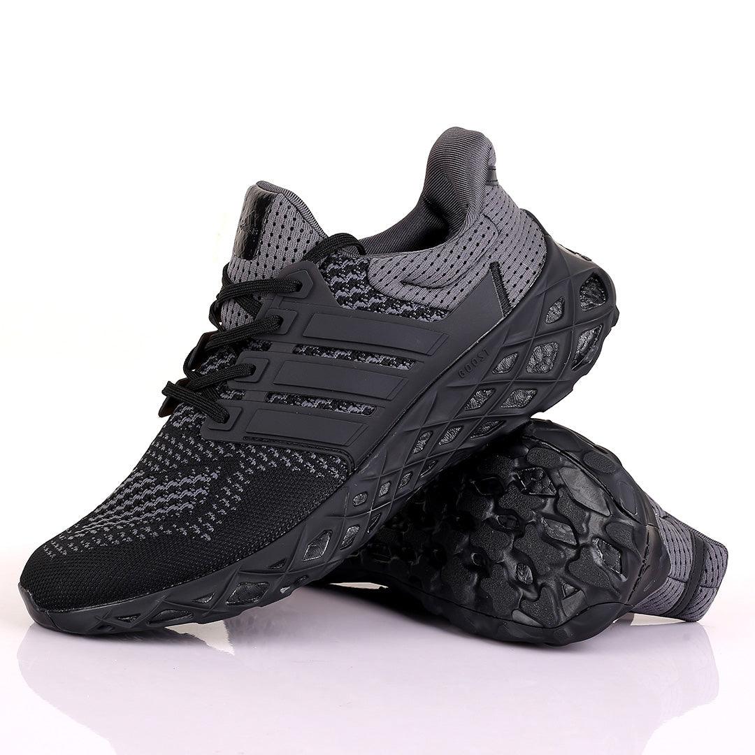 AD Boost Black And Grey Men's Running Sneakers - Obeezi.com