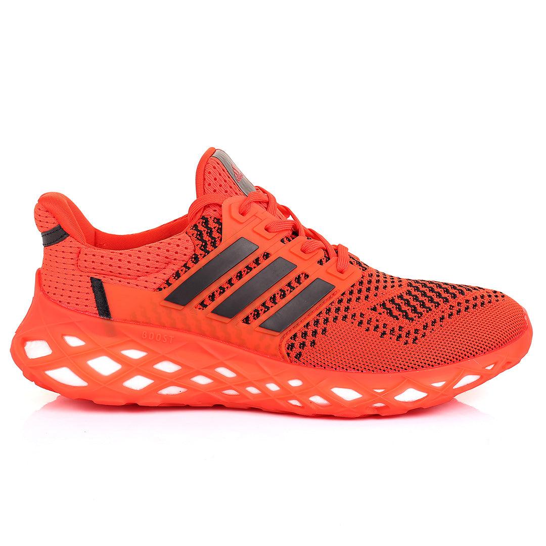 AD Boost Red And Black Men's Running Sneakers - Obeezi.com