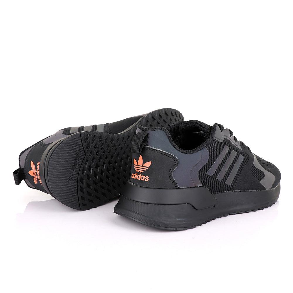 Ad Brand 3 Stripes Black Sneakers - Obeezi.com