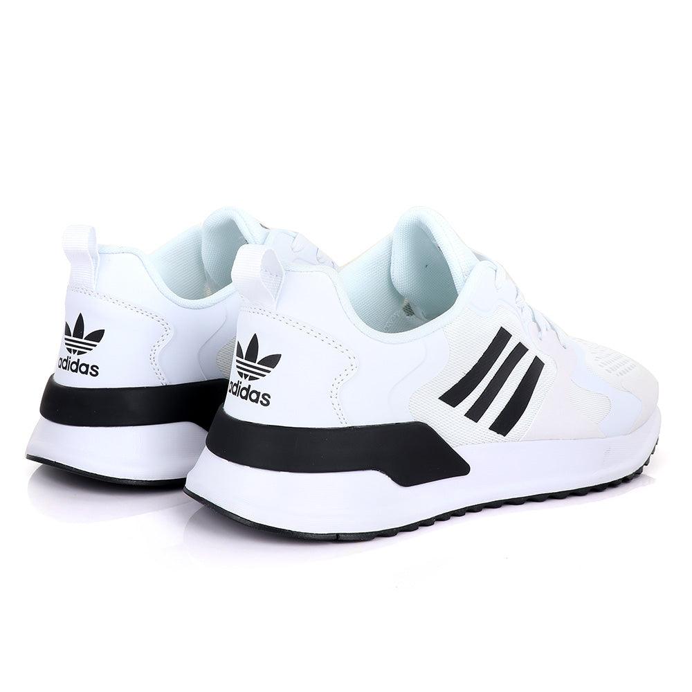 Ad Brand 3 Stripes White Sneakers - Obeezi.com