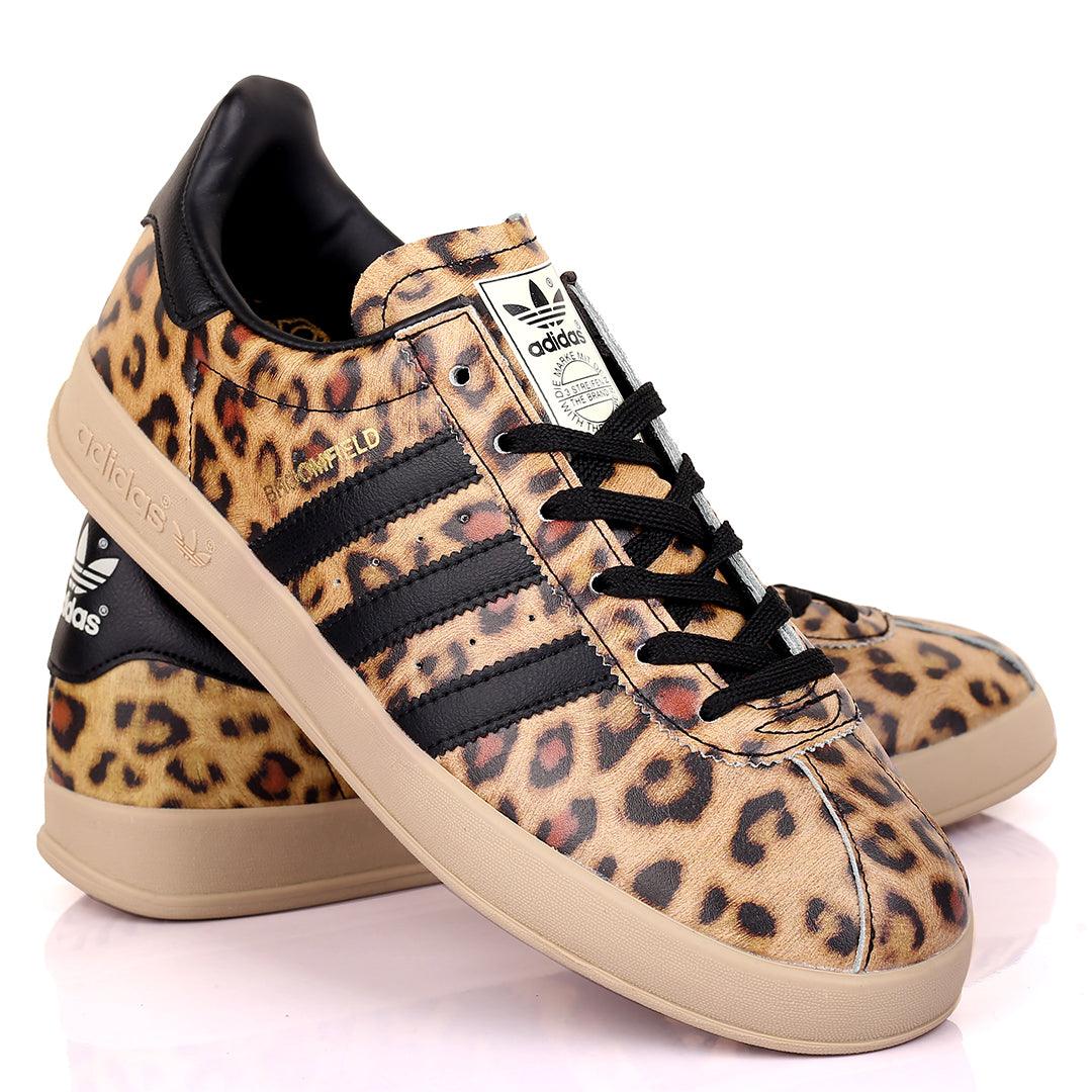 AD Broomfield Classic Leopard Skin Designed Lace Up Sneakers - Obeezi.com