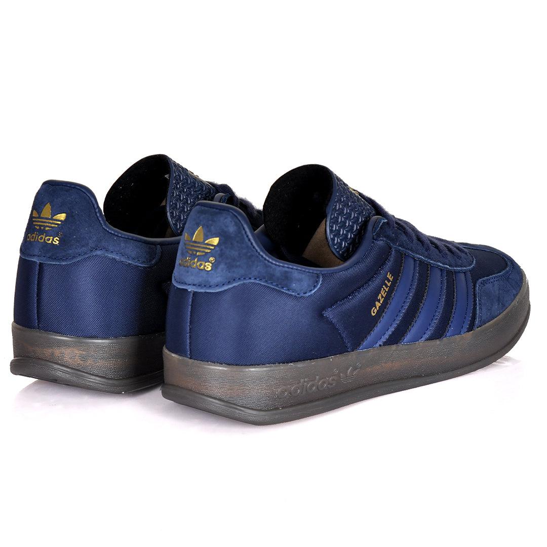 AD Gazelle 3 Stripes Side Designed Sneakers- Navy Blue - Obeezi.com