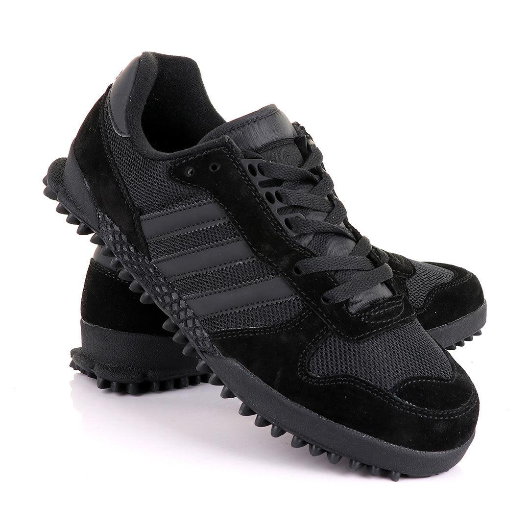 Ad Simplified Fabric Black And Grey Sneakers - Obeezi.com