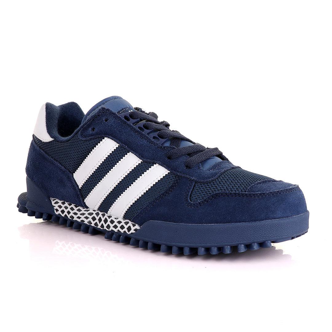 Ad Simplified Fabric NavyBlue Sneakers - Obeezi.com