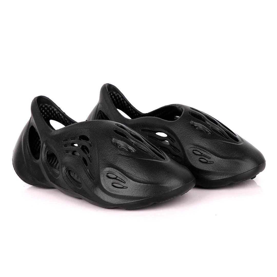 AD Yeezy Foam Runner Black Sneakers - Obeezi.com