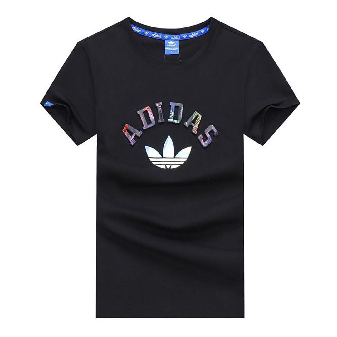 Adid Originals T-Shirt With Prism Trefoil Logo- Black - Obeezi.com