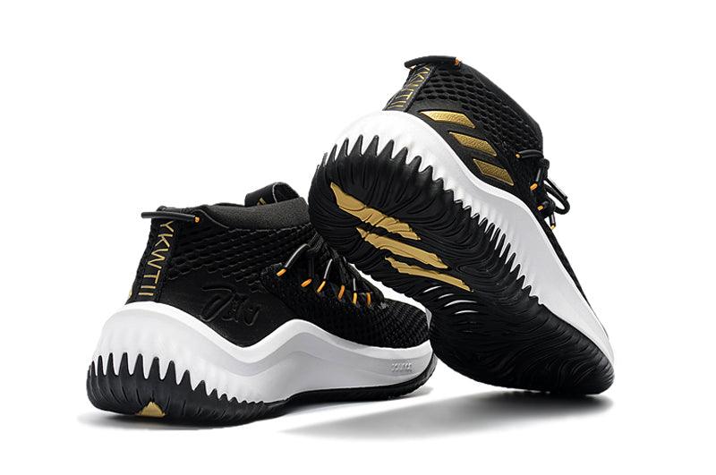 Adidas 2017 Dame 4 Black Gold Basketball Sneakers - Obeezi.com