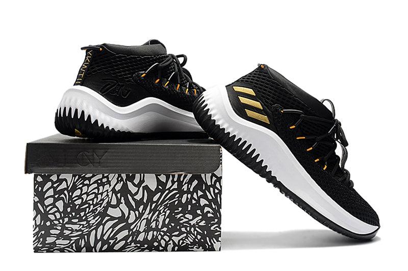 Adidas 2017 Dame 4 Black Gold Basketball Sneakers - Obeezi.com
