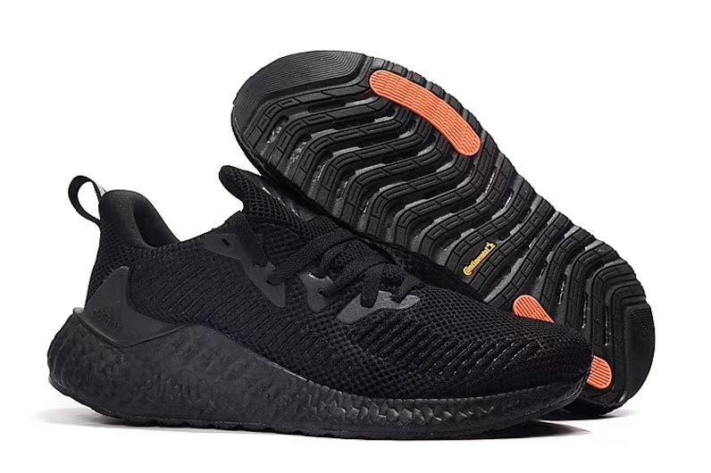 Adidas Alpha Bounce Boost Running Sneakers - All Black - Obeezi.com
