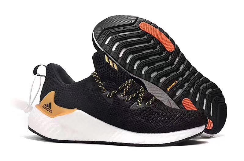 Adidas Alpha Bounce Boost Running Sneakers - Black Gold - Obeezi.com