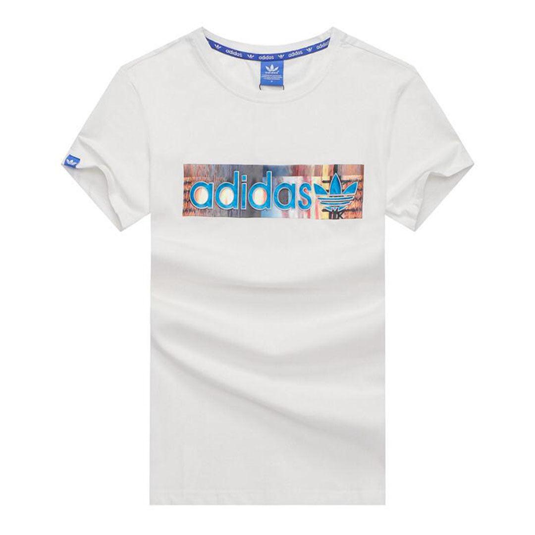 Adidas Essential Graphic Logo Cotton T shirt-Cream - Obeezi.com