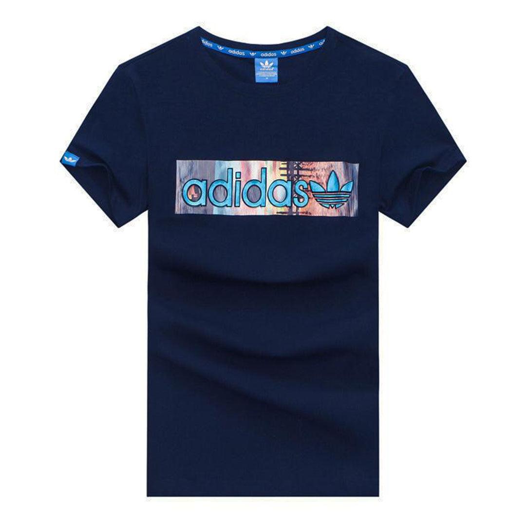 Adidas Essential Graphic Logo Cotton T shirt-Navy-blue - Obeezi.com