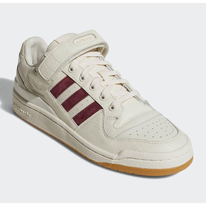 Adidas Forum Ultra White / Wine Red Low Sneakers - Obeezi.com