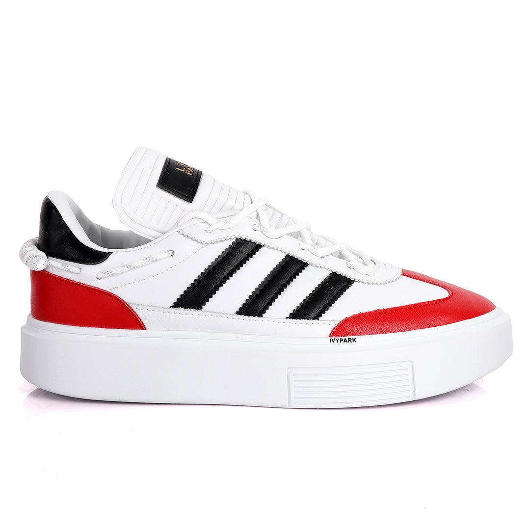 Adidas Lvy-Park 3 Black Stripes Designed Sneakers- White - Obeezi.com