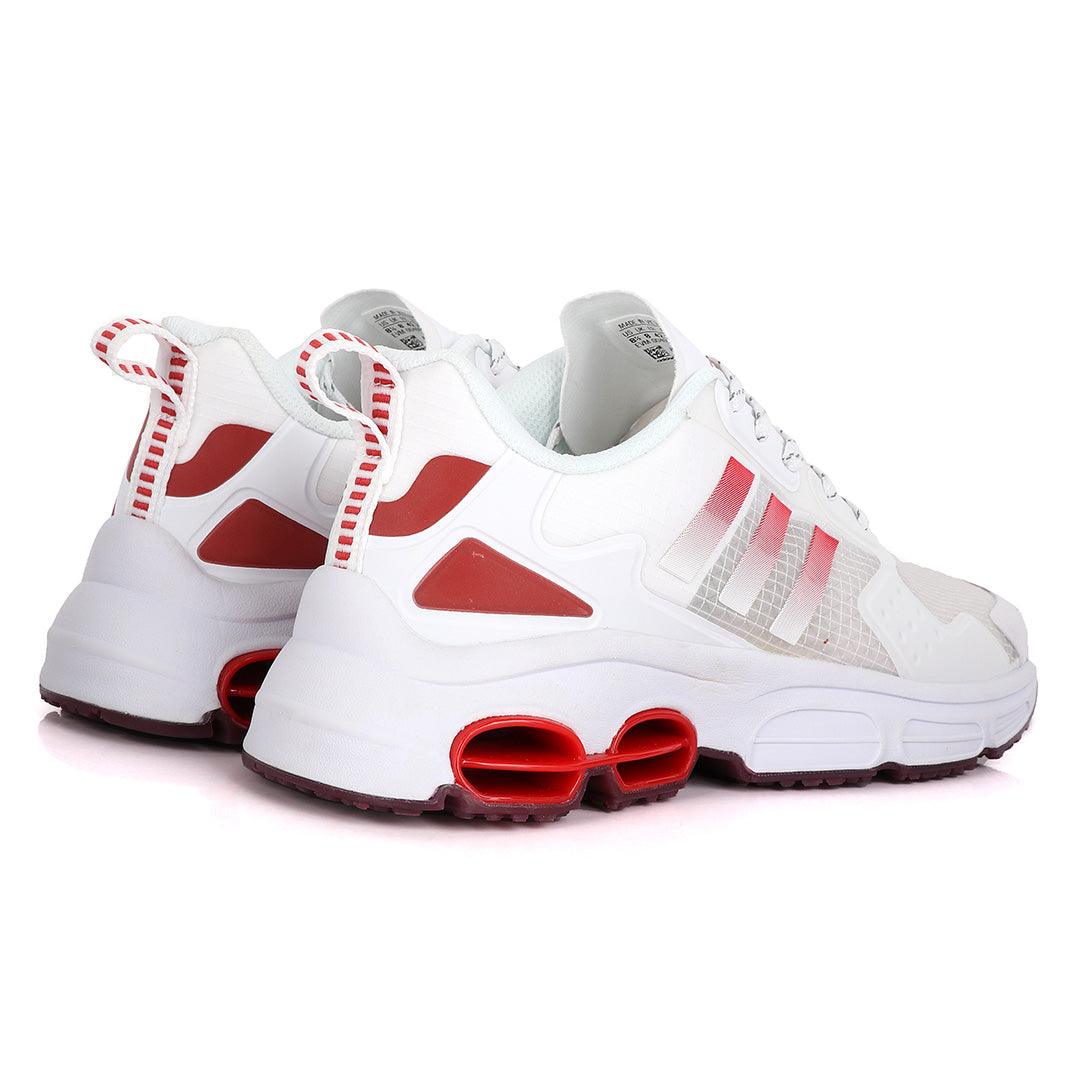 Adidas Original 3 Stripes Red And White Design Sneakers - Obeezi.com