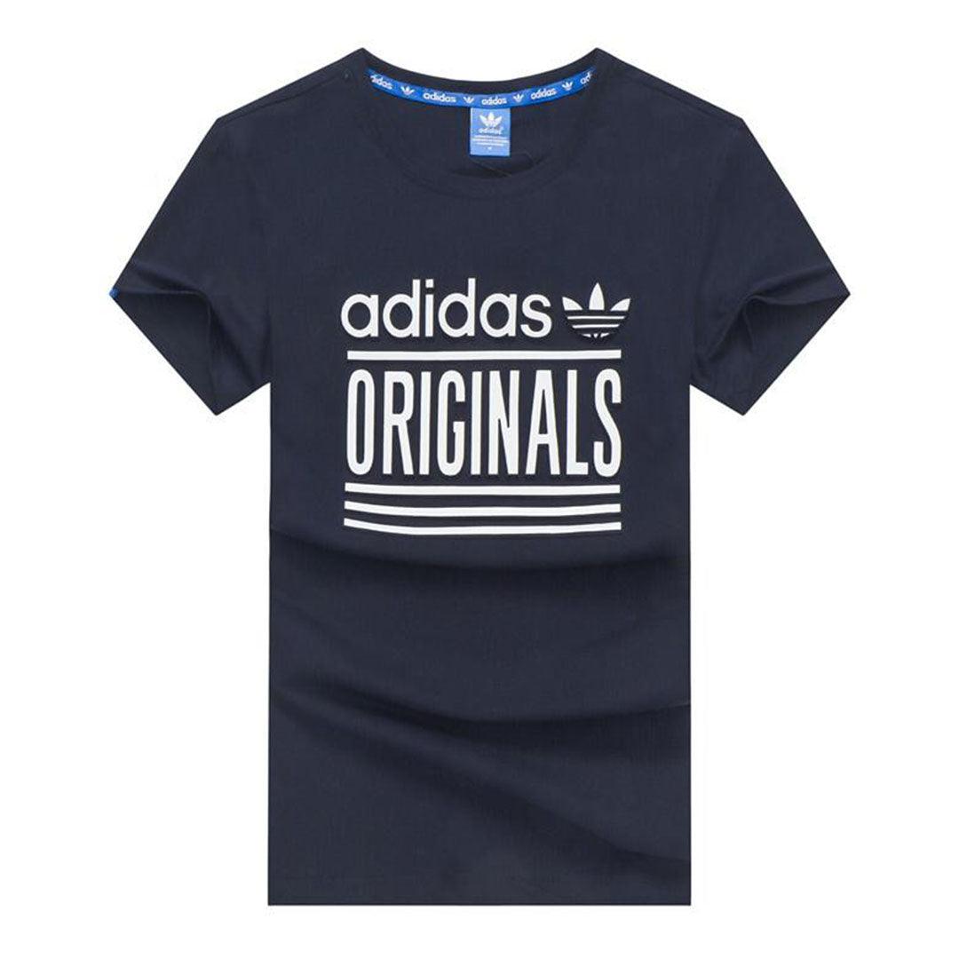 Adidas Originals 3 Stripes T-shirt-Navy blue - Obeezi.com