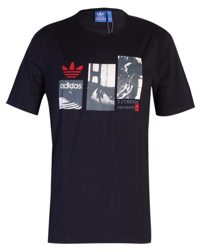 Adidas Originals Graphic Black Round Neck T-Shirt - Obeezi.com