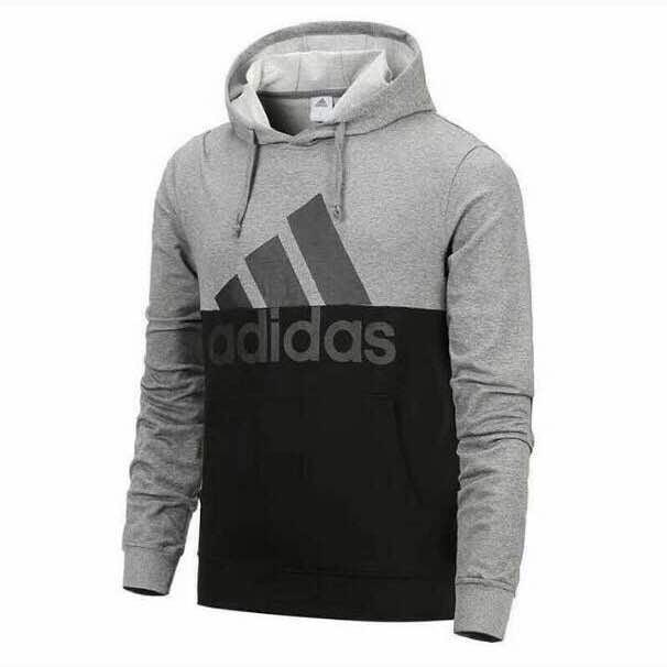 Adidas Originals Hoodie Long-Sleeve Sweat Shirt Grey - Obeezi.com