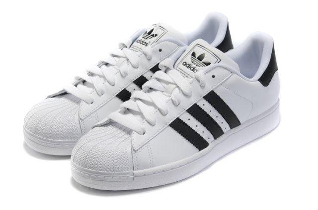 Adidas Originals Superstar 2 Leather Casual Sneakers White Black - Obeezi.com