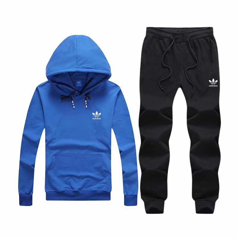 Adidas Originals Superstar Trefoil Hoodie Track Suit Blue Black - Obeezi.com