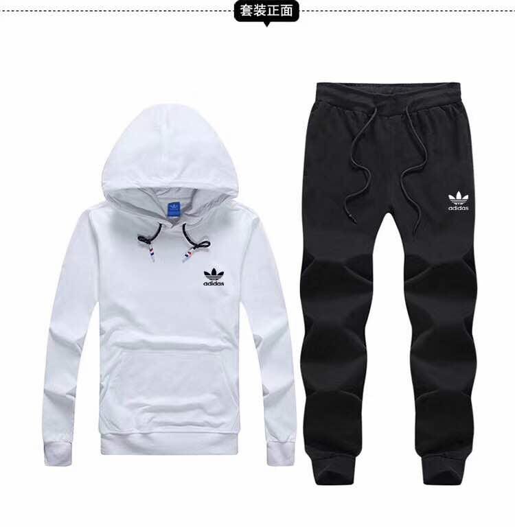 Adidas Originals Superstar Trefoil Hoodie Track Suit White Black - Obeezi.com