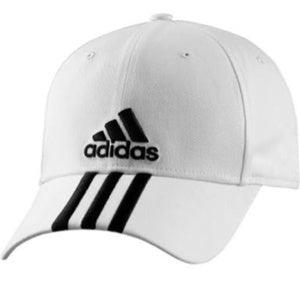Adidas Performance Cap 3 Stripe White and Black - Obeezi.com