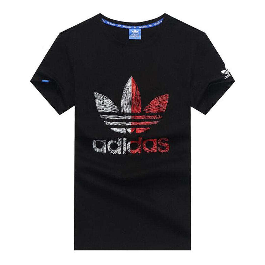 Adidas Printed Logo Men's Regular T-shirt- Black - Obeezi.com
