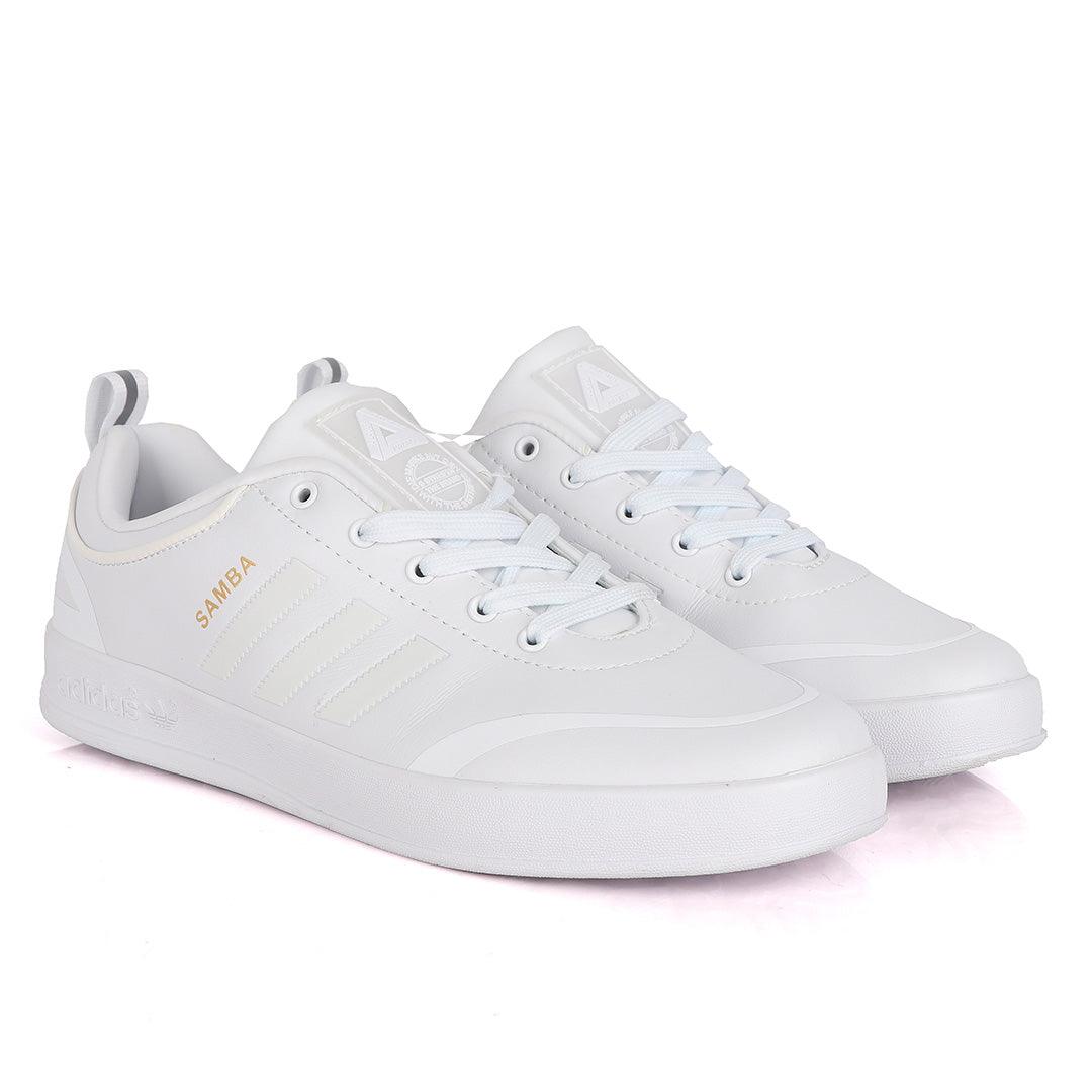 Adidas Samba Palace All White Sneakers - Obeezi.com