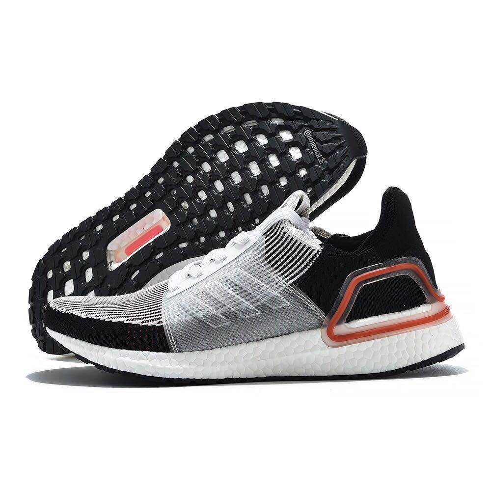 Adidas Ultra Boost 19 Black/White With Red Sneakers - Obeezi.com